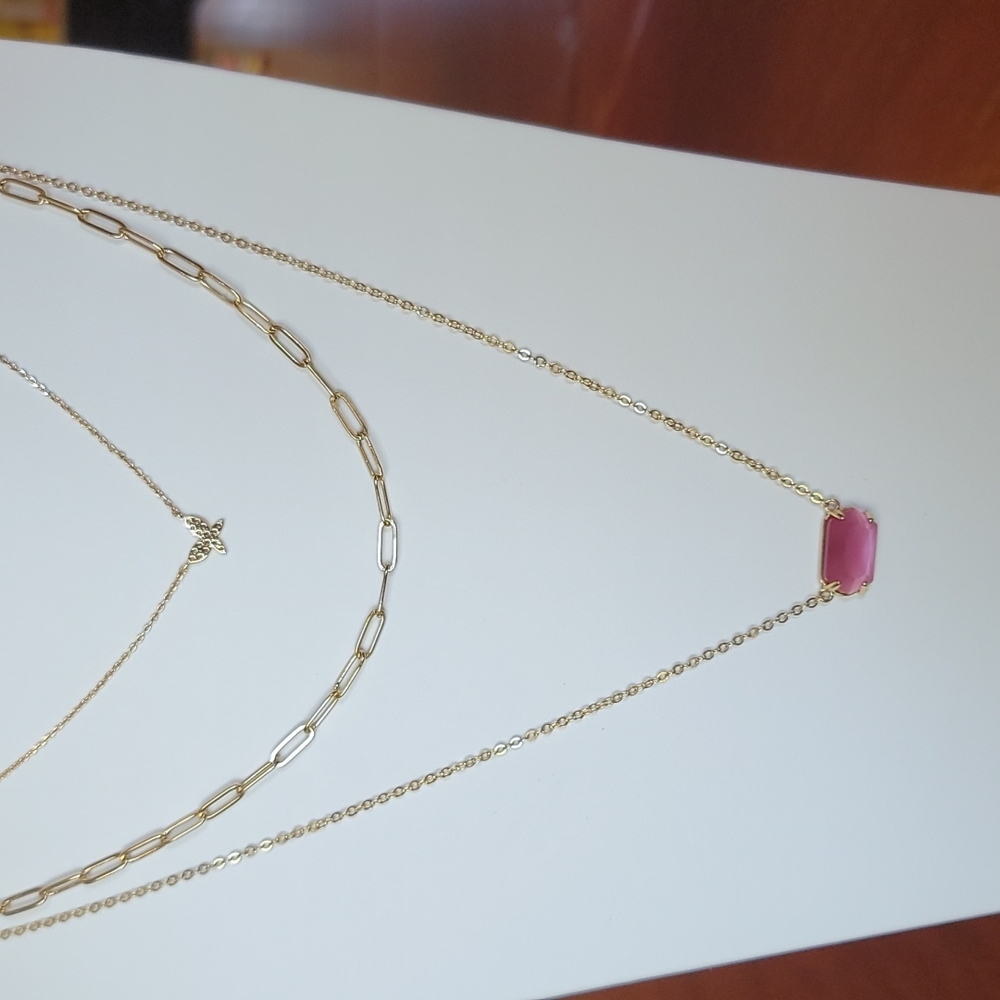 Layered Necklace 14k gold plated
